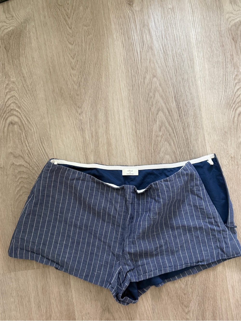 Wilfred striped micro-shorts